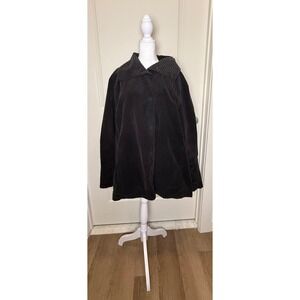 Eileen Fisher Woman 3X Brown‎ Corduroy Button Front Jacket Coat Oversized